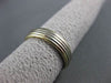 ESTATE 14KT WHITE & YELLOW GOLD MULTI ROW CLASSIC WEDDING BAND RING 5mm #23186