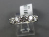 ESTATE 1.33CT DIAMOND 14KT WHITE GOLD CLASSIC 5 STONE SHARED PRONG WEDDING RING