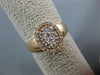 ESTATE WIDE .45 DIAMOND 14KT ROSE GOLD 3D PAVE OVAL CLUSTER LOVE PROMISE RING