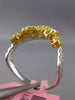 LARGE 1.33CT WHITE & FANCY YELLOW DIAMOND 18KT WHITE & YELLOW GOLD V SHAPE RING