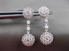 ESTATE 1.50CT DIAMOND 14KT WHITE GOLD DIAMOND BY THE YARD CLUSTER DROP EARRINGS