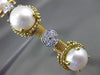 LARGE .55CT DIAMOND & AAA SOUTH SEA PEARL 18K TWO TONE GOLD 3D BANGLE BRACELET