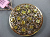 ESTATE 2.75CT FANCY MULTI COLOR DIAMOND 18KT ROSE GOLD CIRCULAR FLOATING PENDANT