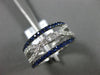 ESTATE WIDE 1.05CT DIAMOND & AAA SAPPHIRE 14K WHITE GOLD LOVE ANNIVERSARY RING