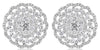 ESTATE LARGE 2.69CT DIAMOND 18KT WHITE GOLD 3D CLUSTER FLOWER STUD EARRINGS