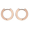 .32CT DIAMOND 18KT ROSE GOLD 3D DOUBLE ROW CLASSIC CHANNEL PRONG HUGGIE EARRINGS