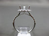 ESTATE .51CT DIAMOND 18K WHITE GOLD 3D HEART SHAPE SEMI MOUNT ENGAGEMENT RING