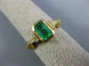 1.20CT DIAMOND & AAA EMERALD 18KT YELLOW GOLD SEMI BEZEL CLASSIC ENGAGEMENT RING