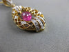 ANTIQUE 1.78CT DIAMOND & AAA SAPPHIRE 14KT YELLOW GOLD FLOATING PENDANT & CHAIN