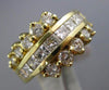 ESTATE WIDE 2.0CT DIAMOND 14K YELLOW GOLD CRISS CROSS WEDDING ANNIVERSARY RING