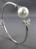 ESTATE .52CT DIAMOND AAA SAPPHIRE & SOUTH SEA PEARL 18KT WHITE GOLD 3D BRACELET