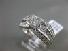 ESTATE LARGE .92CT ROUND & PRINCESS DIAMOND 14K WHITE GOLD HEART FRIENDSHIP RING