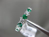 ESTATE 1.06CT DIAMOND & AAA EMERALD 14KT WHITE GOLD COMFORT FIT ANNIVERSARY RING