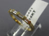 ESTATE .25CT DIAMOND 14K YELLOW GOLD 5 STONE BAGUETTE ANNIVERSARY RING #2421