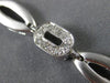 ANTIQUE 1CT ROUND DIAMOND 14K WHITE GOLD CLASSIC OVAL SATIN LINK BRACELET #11639