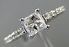 ESTATE .66CT DIAMOND 14KT WHITE GOLD 3D CLASSIC LUCIDA ENGAGEMENT RING #25805
