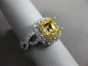 LARGE 1.22CT WHITE & FANCY YELLOW DIAMOND 18KT GOLD SEMI MOUNT ENGAGEMENT RING