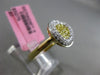 ESTATE WIDE .58CT WHITE & YELLOW DIAMOND 18KT TWO TONE GOLD CIRCULAR HEART RING