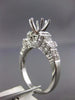 ESTATE .65CT DIAMOND 14K WHITE GOLD 3D FILIGREE SEMI MOUNT ENGAGEMENT RING #1334
