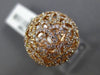 ESTATE LARGE 1.26CT DIAMOND 14KT ROSE GOLD 3D FILIGREE DOME SHAPE BUTTERFLY RING