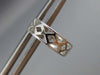 ESTATE .29CT DIAMOND 14KT WHITE GOLD 3D CLASSIC 2 ROW HUGGIE HOOP EARRINGS 3mm