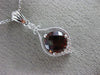 LARGE 1.98CT DIAMOND & AAA GARNET 14KT WHITE GOLD 3D TEAR DROP FILIGREE PENDANT