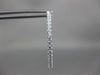 ESTATE LARGE 1.13CT DIAMOND 18KT WHITE GOLD 3D INSIDE OUT ROUND HANGING EARRINGS