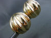 ESTATE LARGE 14KT YELLOW GOLD 3D CIRCULAR PUMPKIN RIDGED CLIP ON EARRINGS