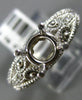 ESTATE .36CT DIAMOND 14K WHITE GOLD FILIGREE MILGRAIN SEMI MOUNT ENGAGEMENT RING