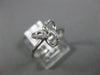 ESTATE .12CT DIAMOND 14KT WHITE GOLD 3D FLOWER LOVE KNOT FUN FRIENDSHIP RING