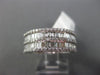 ESTATE WIDE 1.18CT BAGUETTE & ROUND DIAMOND 18KT WHITE GOLD 3D ANNIVERSARY RING