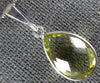 ESTATE 6CT AAA LEMON QUARTZ 14KT WHITE GOLD TEAR DROP PEAR SHAPE BEZEL PENDANT
