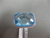 LARGE 17.20CT DIAMOND & EXTRA FACET BLUE TOPAZ 14KT WHITE GOLD HALO CUSHION RING