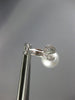 ESTATE .26CT DIAMOND & AAA SOUTH SEA PEARL 14KT WHITE GOLD 3D HANGING EARRINGS