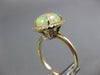 WIDE 2.35CT DIAMOND & AAA AUSTRALIAN OPAL 14KT YELLOW GOLD HALO ENGAGEMENT RING