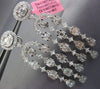 ESTATE LONG 5.31CT DIAMOND 18KT WHITE GOLD 3D CHANDELIER HANGING EARRINGS