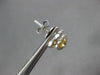 ESTATE 1.57CT WHITE & FANCY YELLOW DIAMOND 18KT TWO TONE GOLD 3D HEART EARRINGS