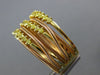 .91CT FANCY YELLOW DIAMOND 18K ROSE & YELLOW GOLD 3D MULTI ROW ANNIVERSARY RING