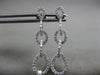 ESTATE .55CT DIAMOND 14KT WHITE GOLD CIRCLE OF LIFE TEAR DROP HANGING EARRINGS