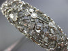 ESTATE LARGE 4.50CT DIAMOND 14KT WHITE GOLD 3D WEB ETOILE BEZEL BANGLE BRACELET
