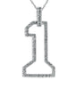 ESTATE .28CT ROUND CUT DIAMOND 14KT WHITE GOLD CLASSIC #1 FLOATING LOVE PENDANT