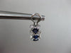 ESTATE 1.40CT DIAMOND & AAA SAPPHIRE 14K WHITE GOLD 3D UMBRELLA CLIP ON EARRINGS