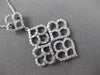 ESTATE .60CT DIAMOND 14KT WHITE GOLD 3D HEART CLUSTER FLOATING PENDANT & CHAIN