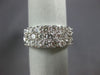 ESTATE WIDE 2.0CT DIAMOND 14KT WHITE GOLD 3D 3 ROW SHARE PRONG ANNIVERSARY RING
