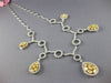 ESTATE LARGE 8.90CT WHITE & FANCY YELLOW DIAMOND 18K 2 TONE GOLD LARIAT NECKLACE