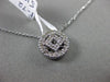 ESTATE .34CT DIAMOND 18KT WHITE GOLD CIRCLE AND SQUARE FILIGREE FLOATING PENDANT