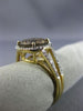ESTATE 3.51CT DIAMOND & AAA SMOKY TOPAZ 14KT YELLOW GOLD HALO ENGAGEMENT RING