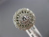 ESTATE WIDE .74CT ROUND DIAMOND 14KT WHITE GOLD 3D FILIGREE MILGRAIN FLOWER RING