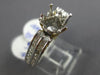ESTATE LARGE 1.48CT DIAMOND 14K WHITE GOLD 3D FLOWER SEMI MOUNT ENGAGEMENT RING