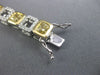 WHITE & FANCY YELLOW 8.33CT DIAMOND 18KT TWO TONE GOLD 3D SQUARE TENNIS BRACELET